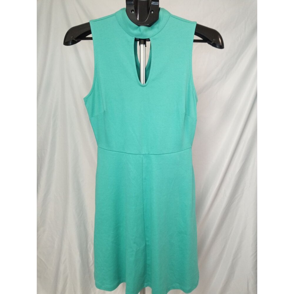 New York & Company Blue Keyhole A-line Mini Dress Size XS